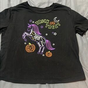 Black Halloween Unicorn T-Shirt
